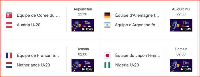 CDM Féminine U20: Deux ex-adversaires du Maroc en quart de finale CDM Féminine U20: Deux ex-adversaires du Maroc en quart de finale