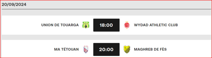 Botola D1: Programme de la J3 Botola D1: Programme de la J3