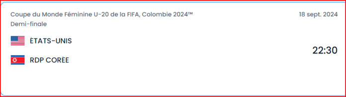 CDM (F) U20: Les demi-finales au programme de cette nuit CDM (F) U20: Les demi-finales au programme de cette nuit