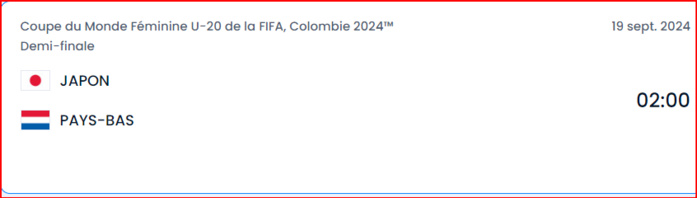 CDM (F) U20: Les demi-finales au programme de cette nuit CDM (F) U20: Les demi-finales au programme de cette nuit