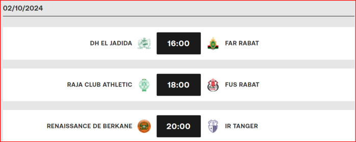 Botola D1/ J3: Résultats et classement provisoire Botola D1/ J3: Résultats et classement provisoire