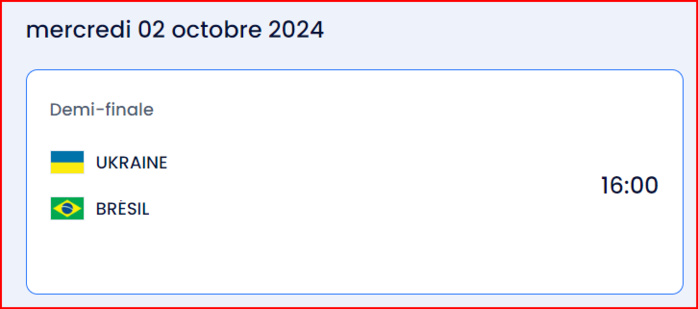 CDM Futsal 24 : Brésil-Ukraine, première demi-finale CDM Futsal 24 : Brésil-Ukraine, première demi-finale