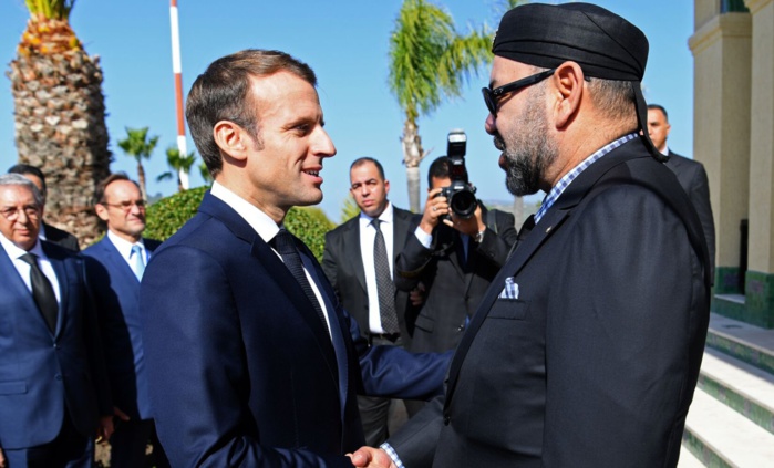 SM le Roi Mohammed VI recevant Macron lors de sa visite au Maroc. ph. archives. SM le Roi Mohammed VI recevant Macron lors de sa visite au Maroc. ph. archives.
