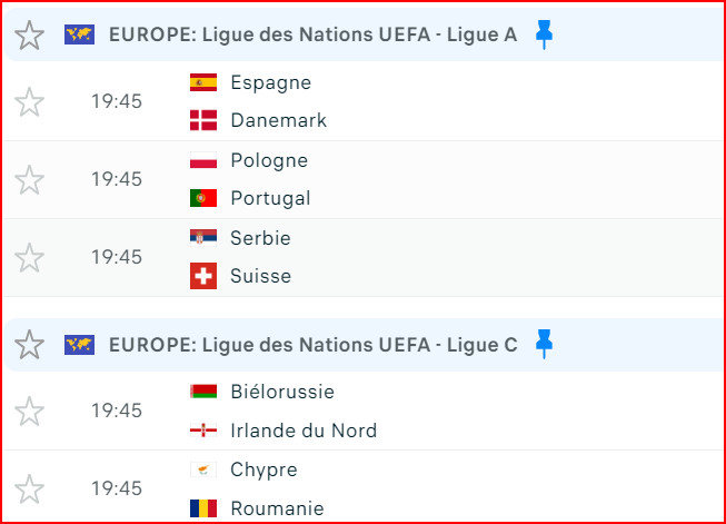 Ligue des Nations. UEFA: Espagne-Danemark, l’affiche du jour ! Ligue des Nations. UEFA: Espagne-Danemark, l’affiche du jour !