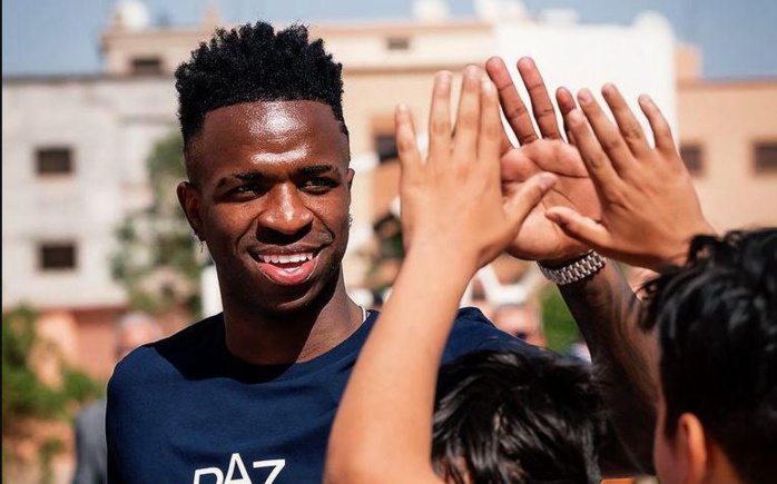 Vinicius Júnior, joueur du Real Madrid, débarque à nouveau à Marrakech Vinicius Júnior, joueur du Real Madrid, débarque à nouveau à Marrakech
