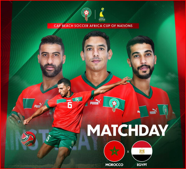 CAN Beach Soccer 24 / Aujourd’hui Egypte- Maroc, duel pour la 1ère place: Horaire? Chaînes. CAN Beach Soccer 24 / Aujourd’hui Egypte- Maroc, duel pour la 1ère place: Horaire? Chaînes.