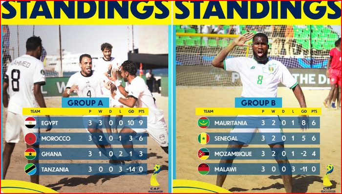 CAN Beach Soccer 24: Le Maroc affronte la Mauritanie en demi-finale CAN Beach Soccer 24: Le Maroc affronte la Mauritanie en demi-finale