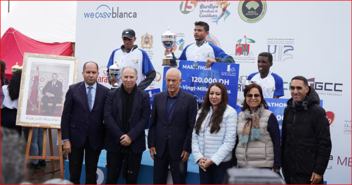Athlétisme : Le Marocain Hamza Sahli et la Kényane Joan Jepkosgei vainqueurs de la 15e Édition du Marathon International de Casablanca Athlétisme : Le Marocain Hamza Sahli et la Kényane Joan Jepkosgei vainqueurs de la 15e Édition du Marathon International de Casablanca