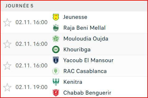 Botola DII. J5 : MCO (16e) vs OCK (15e) cet après-midi Botola DII. J5 : MCO (16e) vs OCK (15e) cet après-midi