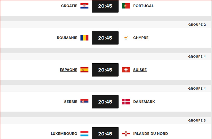 LDN. UEFA: Espagne-Suisse et Croatie-Portugal en affiche ce soir LDN. UEFA: Espagne-Suisse et Croatie-Portugal en affiche ce soir