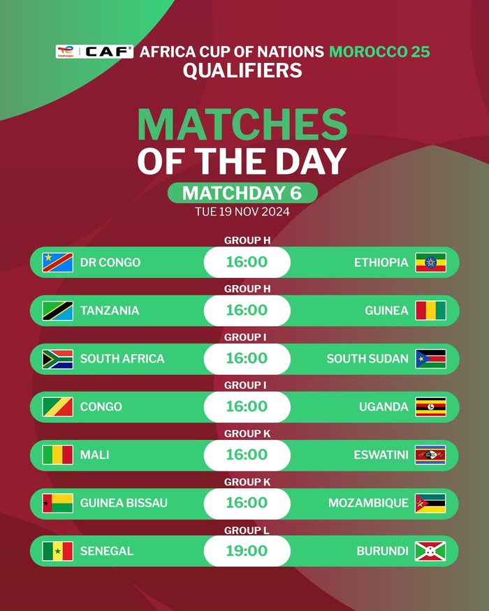 Qualifs. CAN Maroc 25 (Ultime journée): La Mauritanie qualifiable…sous condition, cet après-midi ! Qualifs. CAN Maroc 25 (Ultime journée): La Mauritanie qualifiable…sous condition, cet après-midi !