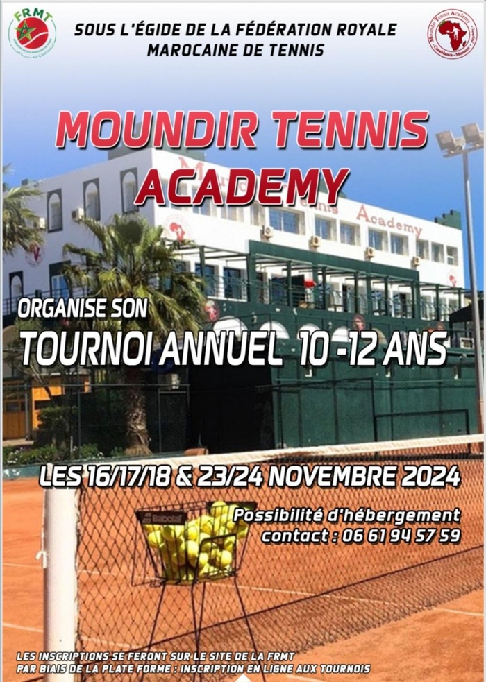 L'Académie Moundir a rendez-vous avec les finales de son tournoi des jeunes. L'Académie Moundir a rendez-vous avec les finales de son tournoi des jeunes.