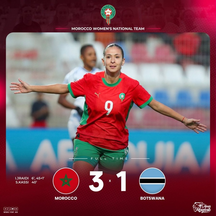 Ibtissam Jraidi a inscrit un doublé, jeudi soir, contre le Botswana Ibtissam Jraidi a inscrit un doublé, jeudi soir, contre le Botswana