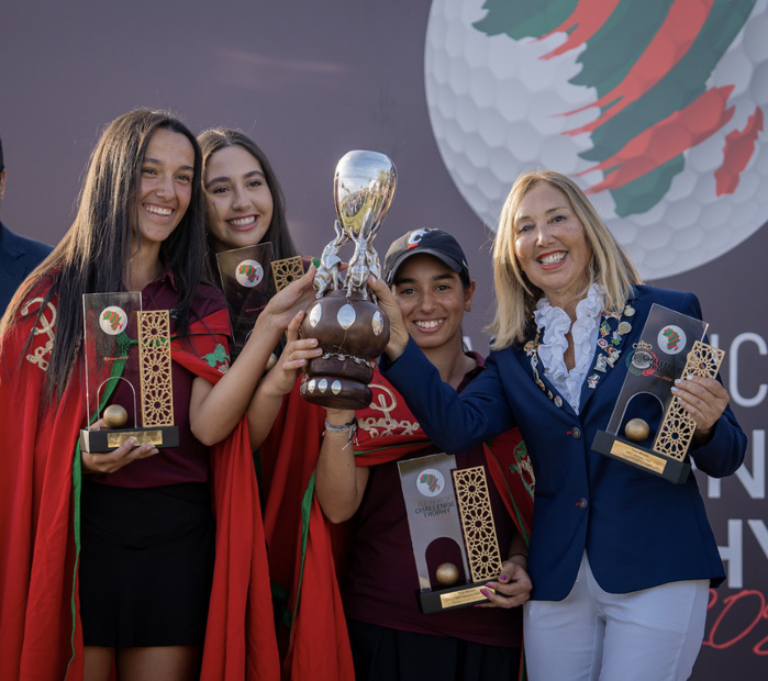 Golf féminin / All Africa Challenge Trophy: Victoire historique portée par la brillante performance de Sofia Cherif Essakali Golf féminin / All Africa Challenge Trophy: Victoire historique portée par la brillante performance de Sofia Cherif Essakali