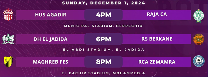 Botola D1. J12 / Clap de fin ce dimanche: La RSB, bien chanceuse, en jouant à huis clos à El Jadida ! Botola D1. J12 / Clap de fin ce dimanche: La RSB, bien chanceuse, en jouant à huis clos à El Jadida !