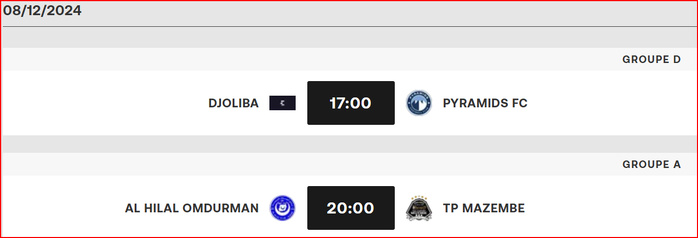 LDC. CAF. J2 / Samedi prochain, AS FAR-Mamelodi et Maniema-Raja : Horaires ? LDC. CAF. J2 / Samedi prochain, AS FAR-Mamelodi et Maniema-Raja : Horaires ?