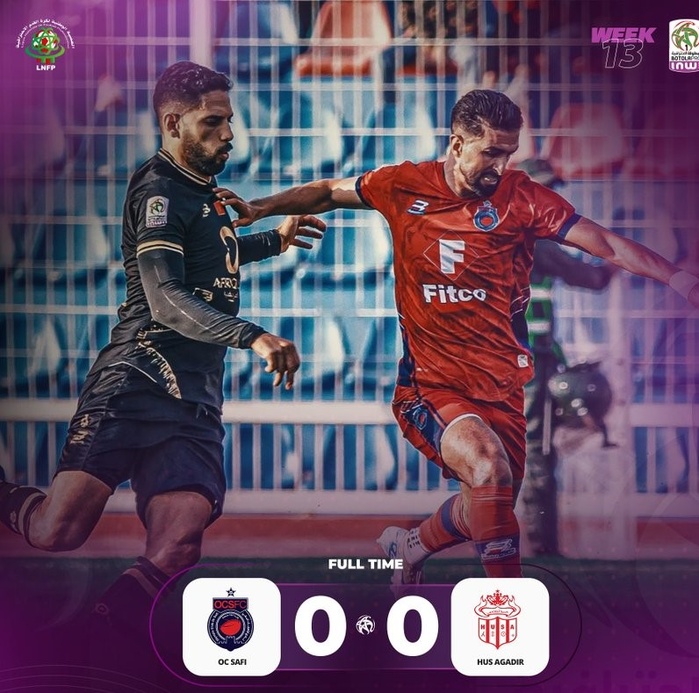 Botola D1 : OCS et HUSA dos à dos Botola D1 : OCS et HUSA dos à dos