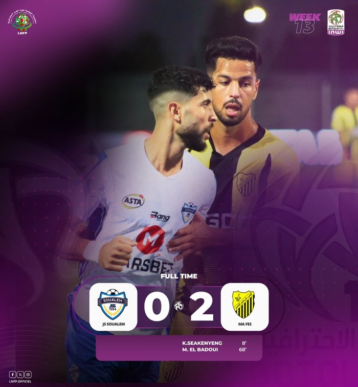 Botola D1. J13 : La JSS chute face au MAS Botola D1. J13 : La JSS chute face au MAS