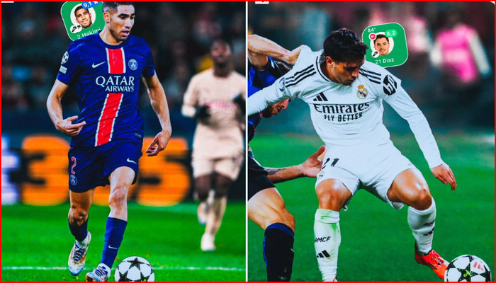 LDC. J6 (Partie 1): Résultats des matches . Stats de Hakimi et Diaz LDC. J6 (Partie 1): Résultats des matches . Stats de Hakimi et Diaz