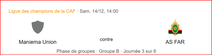 LDC. CAF / J3: L’AS FAR est arrivée à Kinshasa LDC. CAF / J3: L’AS FAR est arrivée à Kinshasa