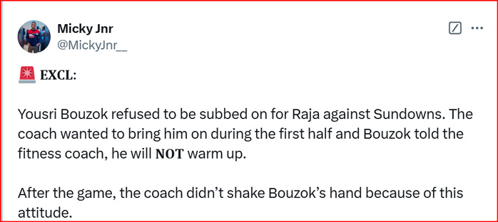 RCA: Le torchon, brûle-t-il entre le Raja et son Algérien? RCA: Le torchon, brûle-t-il entre le Raja et son Algérien?