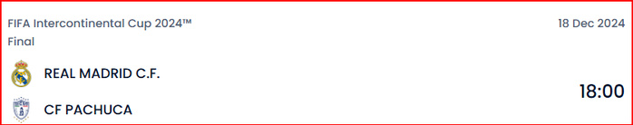 Finale Coupe Intercontinentale FIFA 24 / Real-Pachuca: Horaire? Chaînes? Finale Coupe Intercontinentale FIFA 24 / Real-Pachuca: Horaire? Chaînes?