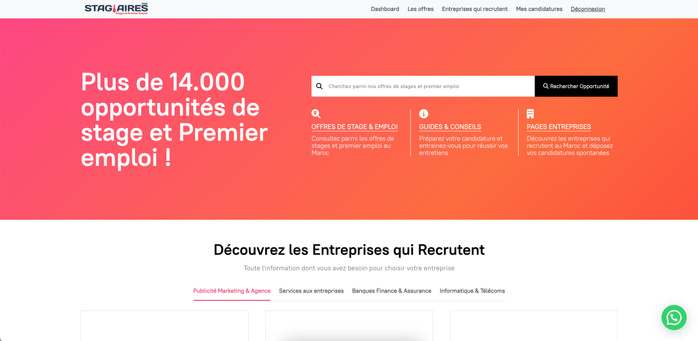 Emploi: La plateforme Stagiaires.ma a reçu 2.700 CV par jour en novembre Emploi: La plateforme Stagiaires.ma a reçu 2.700 CV par jour en novembre