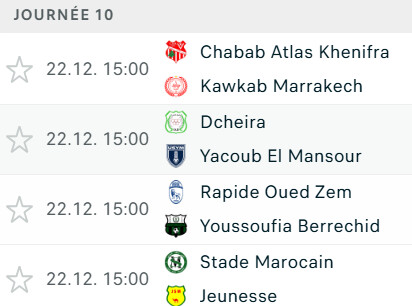 Botola D1/J10: Les 16e, 15e, 14e et 9e face à face à ce samedi Botola D1/J10: Les 16e, 15e, 14e et 9e face à face à ce samedi
