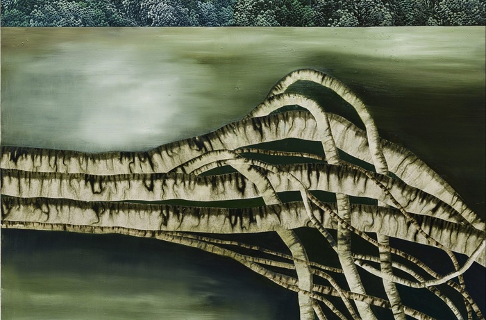 Sans titre, huile sur toile, 146 x 114 cm, 2024. Sans titre, huile sur toile, 146 x 114 cm, 2024.