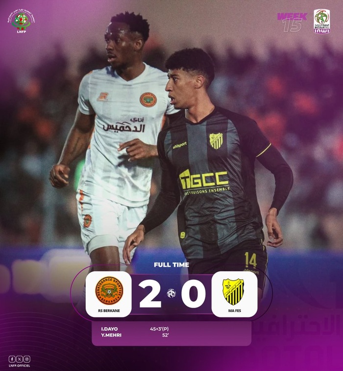 Botola D1/J15: Les Berkanais officiellement Champions de la mi-saison 24-25 ! Botola D1/J15: Les Berkanais officiellement Champions de la mi-saison 24-25 !