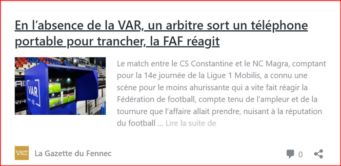 Foot algérien: La VAR n'étant pas utilisée, un arbitre international a eu recours à un téléphone portable pour se déjuger !!!! Foot algérien: La VAR n'étant pas utilisée, un arbitre international a eu recours à un téléphone portable pour se déjuger !!!!