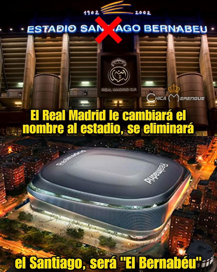 Real : Le Stade Santiago Bernabéu va changer de naming Real : Le Stade Santiago Bernabéu va changer de naming