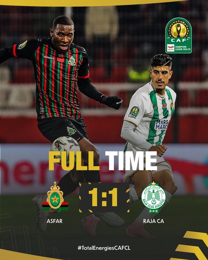 LDC. (groupe B) : L’AS FAR qualifiée. Le Raja pas tout à fait éliminé ! LDC. (groupe B) : L’AS FAR qualifiée. Le Raja pas tout à fait éliminé !