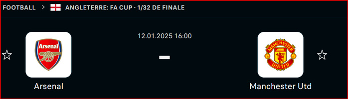 32es de finale de la FA Cup: Arsenal vs Manchester cet après midi 32es de finale de la FA Cup: Arsenal vs Manchester cet après midi
