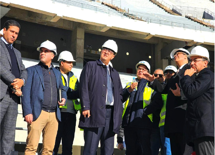Grand Stade de Tanger : Le Wali inspecte les travaux Grand Stade de Tanger : Le Wali inspecte les travaux