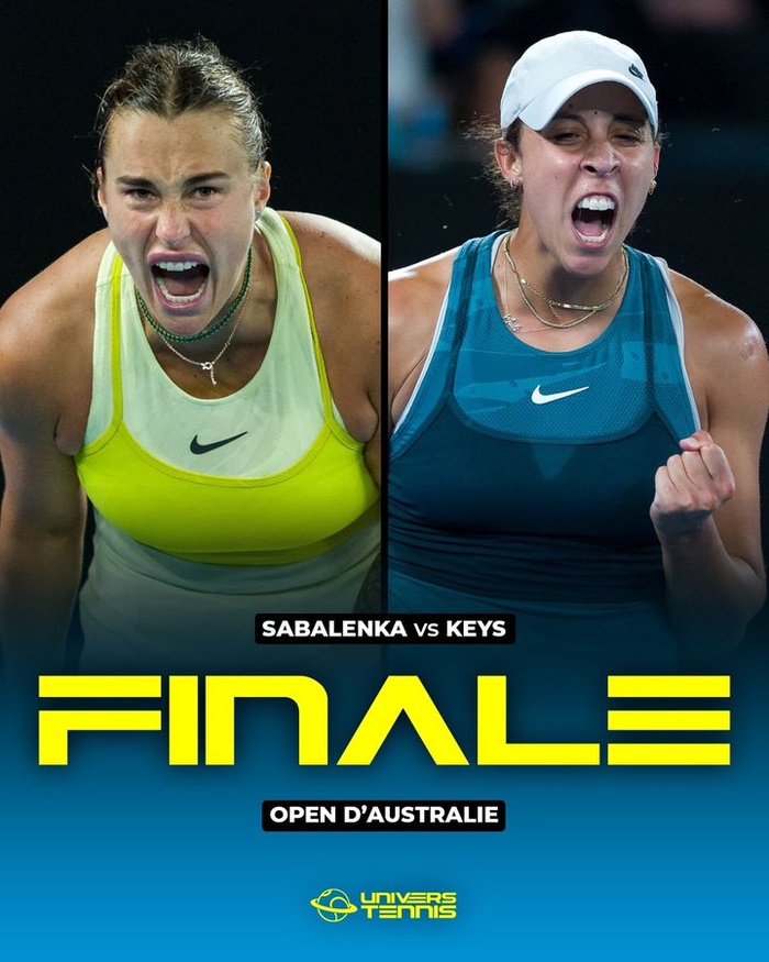 Tennis .Open d'Australie 25 : L’Américaine Madison Keys et la Biélorusse Aryna Sabalenka finalistes Tennis .Open d'Australie 25 : L’Américaine Madison Keys et la Biélorusse Aryna Sabalenka finalistes