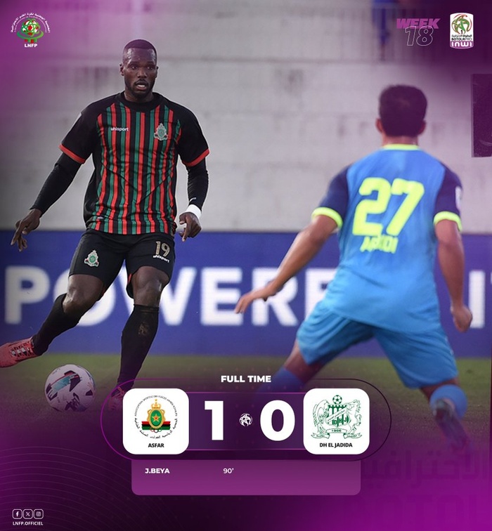 Botola D1. MAJ . J18: L’AS FAR victorieuse du DHJ sur le fil ! Botola D1. MAJ . J18: L’AS FAR victorieuse du DHJ sur le fil !