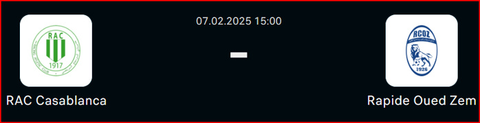 Botola D1/J16: RAC-RCOZ avancé à cet après-midi Botola D1/J16: RAC-RCOZ avancé à cet après-midi