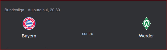 Bundesliga. J21: Bayern-Werder Brême en ouverture ce soir Bundesliga. J21: Bayern-Werder Brême en ouverture ce soir