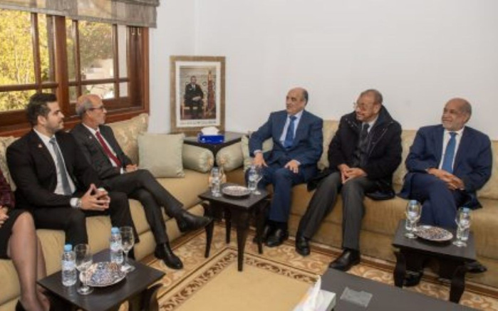 Khalihenna Ould Errachid s'entretient avec une délégation du bureau exécutif du Parlatino Khalihenna Ould Errachid s'entretient avec une délégation du bureau exécutif du Parlatino