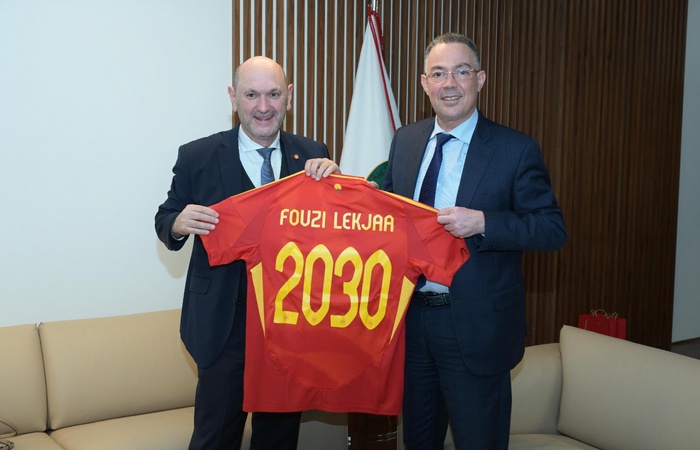 FRMF: M. Fouzi Lekjaâ reçoit le président de la Fédération Royale Espagnole de Football FRMF: M. Fouzi Lekjaâ reçoit le président de la Fédération Royale Espagnole de Football