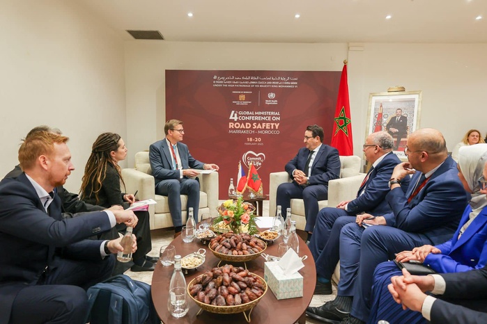 Sécurité routière : Kayouh explore les voies de coopération avec des ministres étrangers Sécurité routière : Kayouh explore les voies de coopération avec des ministres étrangers