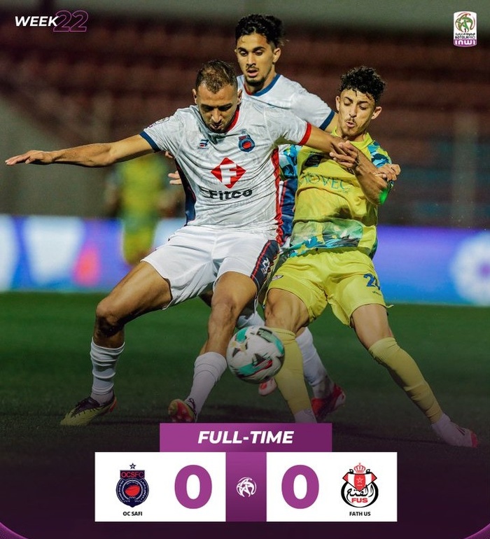 Botola DI / OCS - FUS : sans vainqueur ni vaincu ! Botola DI / OCS - FUS : sans vainqueur ni vaincu !