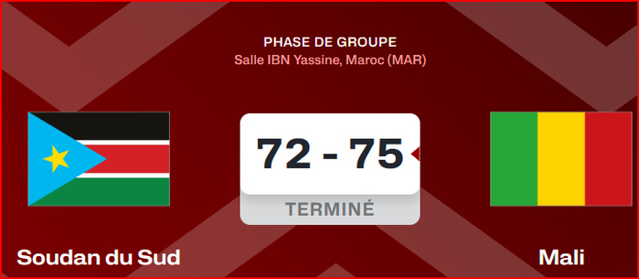 Afrobasket 25: Le Mali bat le Soudan du Sud et élimine le Maroc ! Afrobasket 25: Le Mali bat le Soudan du Sud et élimine le Maroc !