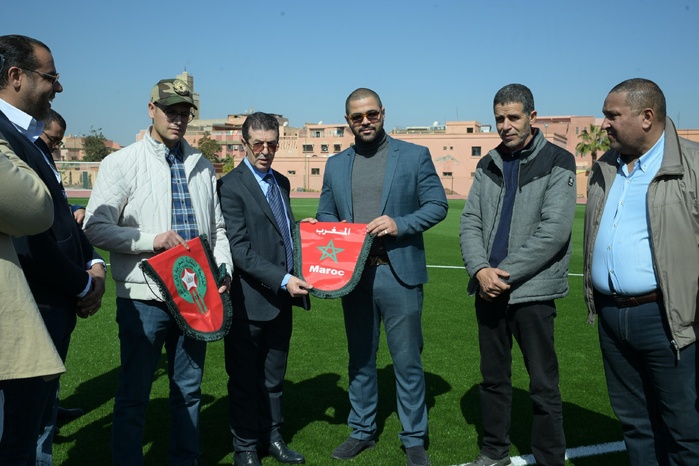 Marrakech: Le Complexe sportif Sidi Youssef Ben Ali rénové et livré aux équipes de la région (FRMF) Marrakech: Le Complexe sportif Sidi Youssef Ben Ali rénové et livré aux équipes de la région (FRMF)