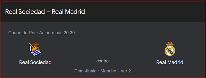 Copa del Rey (Demi-finale 2) / Ce soir, Sociedad - Real : Horaire? Chaînes? Copa del Rey (Demi-finale 2) / Ce soir, Sociedad - Real : Horaire? Chaînes?