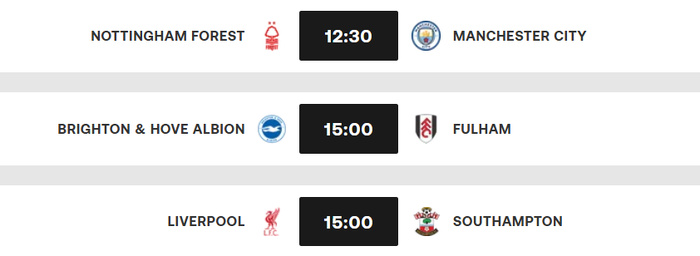 PL/J28 . Nottingham vs City en ouverture au milieu de la journée PL/J28 . Nottingham vs City en ouverture au milieu de la journée