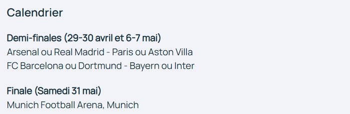 LDC: Real-PSG et Barça-Bayern, duels possibles en demi-finales ! LDC: Real-PSG et Barça-Bayern, duels possibles en demi-finales !