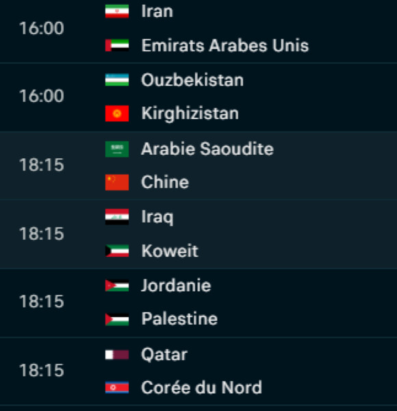 Q. CDM Asie / 3e tour: Irak-Koweït en affiche en fin d'après midi Q. CDM Asie / 3e tour: Irak-Koweït en affiche en fin d'après midi