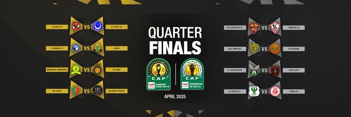 Coupe de la CAF: Le programme des quarts de finale dévoilé Coupe de la CAF: Le programme des quarts de finale dévoilé